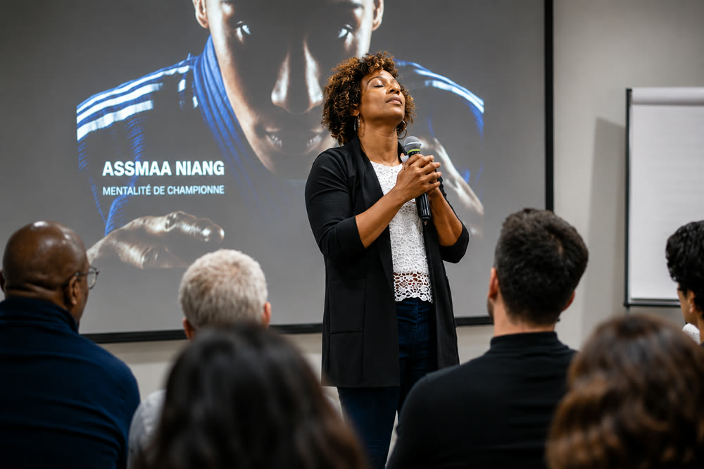 Asma Niang en conférence